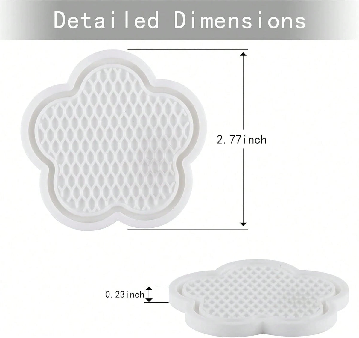 GaRhomxy Car Cup Holder Coaster, Universal Non-Slip Recessed Flower Shaped Cup Holders, Cute Car Accessories Interior For Women And Man Interior Sets 4 Pack (White)