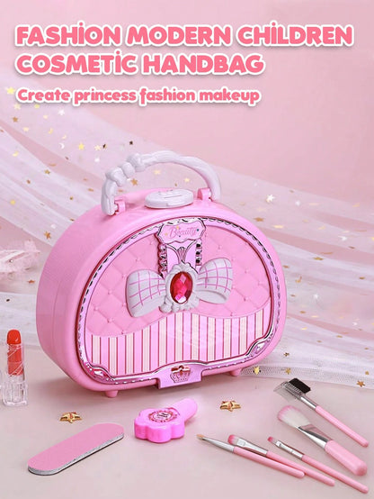 Girls' Makeup Playset With Pink Notebook & Plastic Cosmetic Box, Random Color Assortment, Toy Gift Makeup For Kids>Kids Makeup Toys,Teen Girl Makeup,Toy Make Up,Toys For Girls>Plastic,Girls Makeup Kit