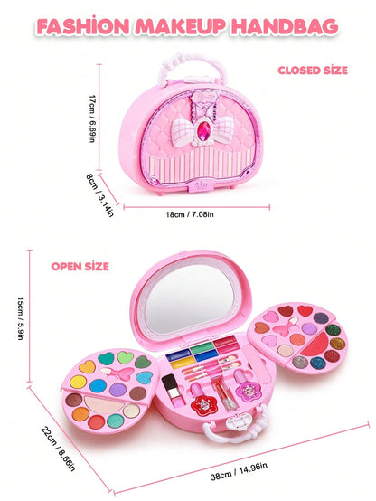 Girls' Makeup Playset With Pink Notebook & Plastic Cosmetic Box, Random Color Assortment, Toy Gift Makeup For Kids>Kids Makeup Toys,Teen Girl Makeup,Toy Make Up,Toys For Girls>Plastic,Girls Makeup Kit