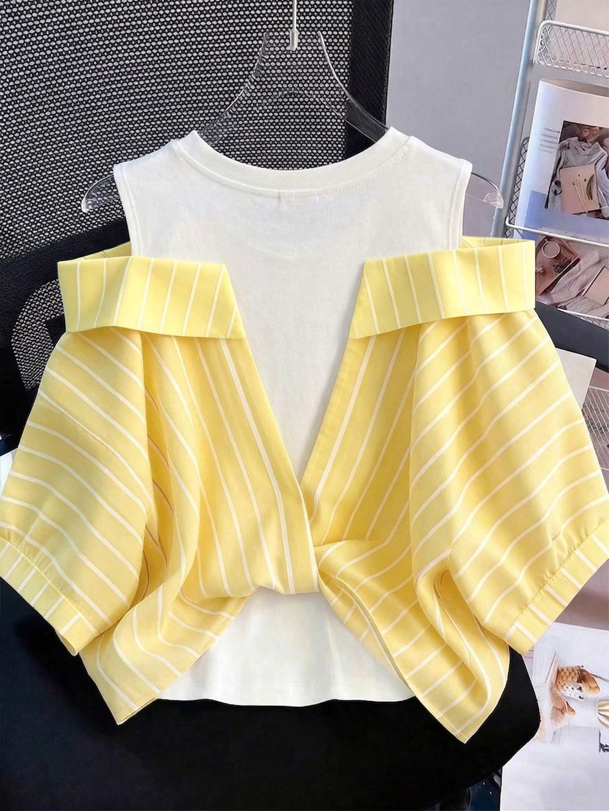 GlowEve Striped 2 In 1 Shirt Vacation Outfits For Women