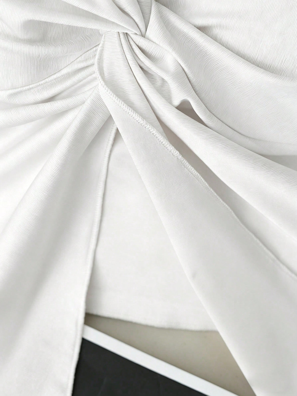 GlowEve Women's White,Summer,Elegant,Party Night Halter Twist Asymmetrical Hem Slit Knit Camisole,Elastic Fashion Top For Date,Dinner,Wedding,Holiday Wear