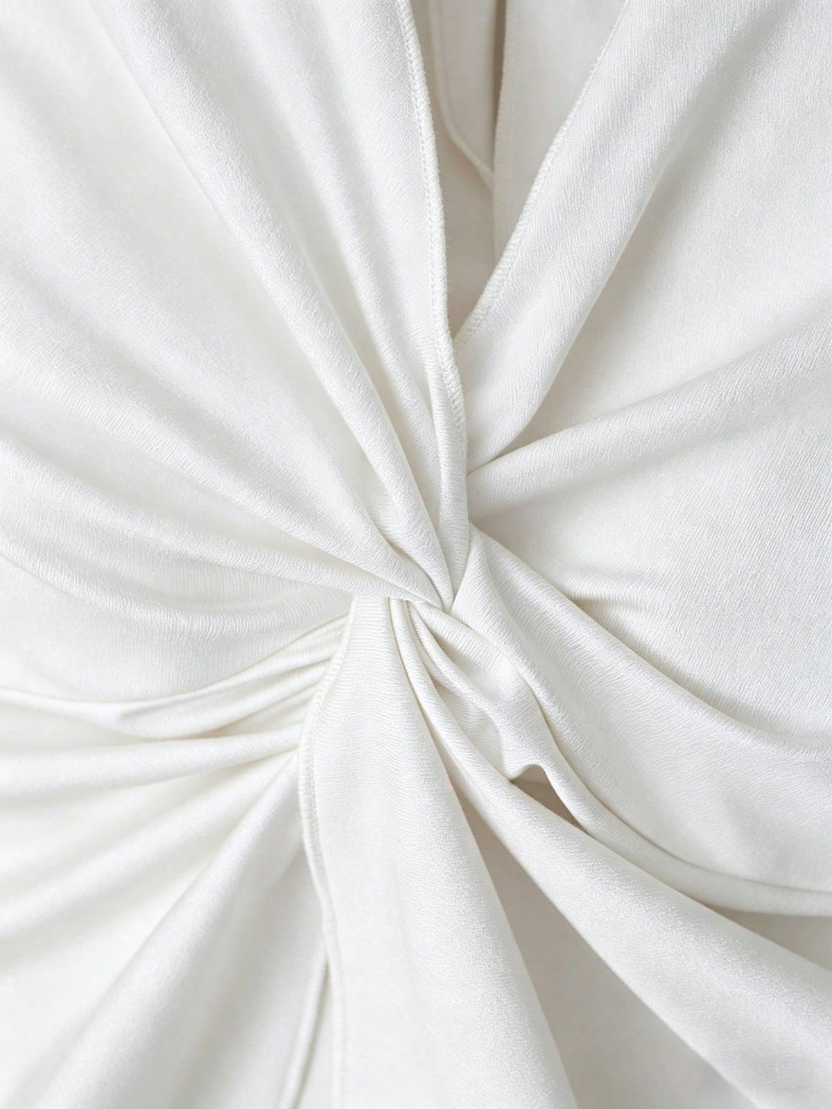GlowEve Women's White,Summer,Elegant,Party Night Halter Twist Asymmetrical Hem Slit Knit Camisole,Elastic Fashion Top For Date,Dinner,Wedding,Holiday Wear