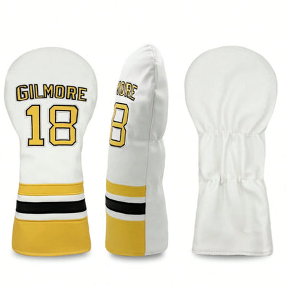 Golf Club Head Cover With #18 Jersey Design, Golf Accessories; Dust-Proof And Durable Material Provides Comprehensive Protection For Golf Clubs, Extending Their Lifespan.