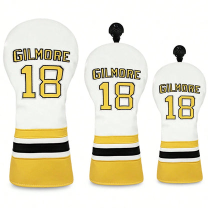 Golf Club Head Cover With #18 Jersey Design, Golf Accessories; Dust-Proof And Durable Material Provides Comprehensive Protection For Golf Clubs, Extending Their Lifespan.