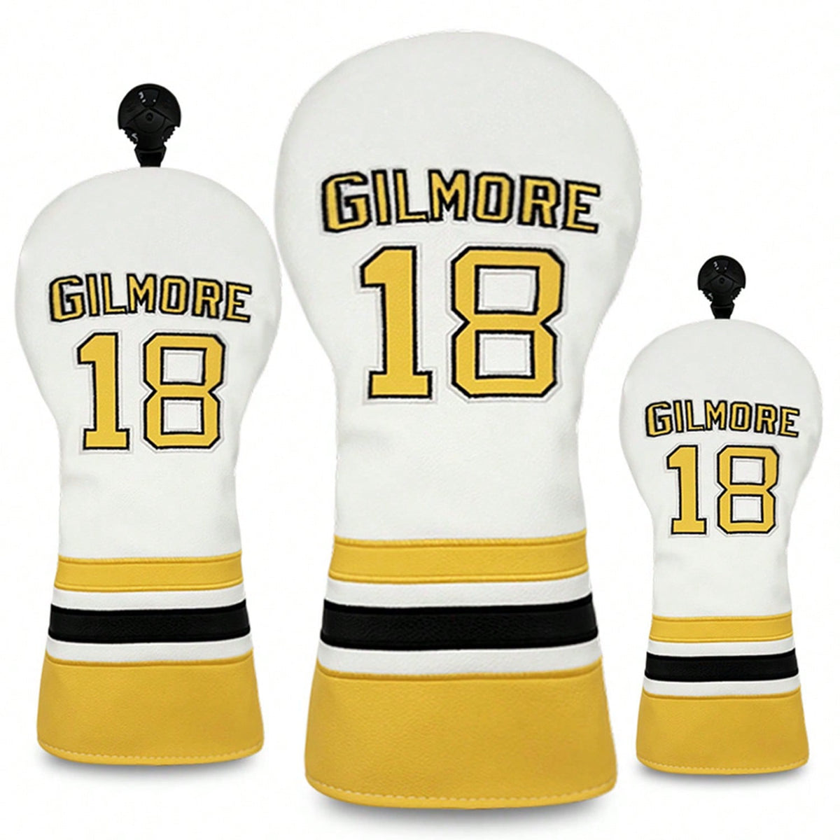 Golf Club Head Cover With #18 Jersey Design, Golf Accessories; Dust-Proof And Durable Material Provides Comprehensive Protection For Golf Clubs, Extending Their Lifespan.