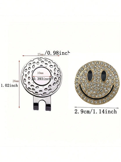 Half-Pack Golf Ball Markers- With Diamond Hat Clip And Position Marker, Easy-Green Accessories. Gift Choice.