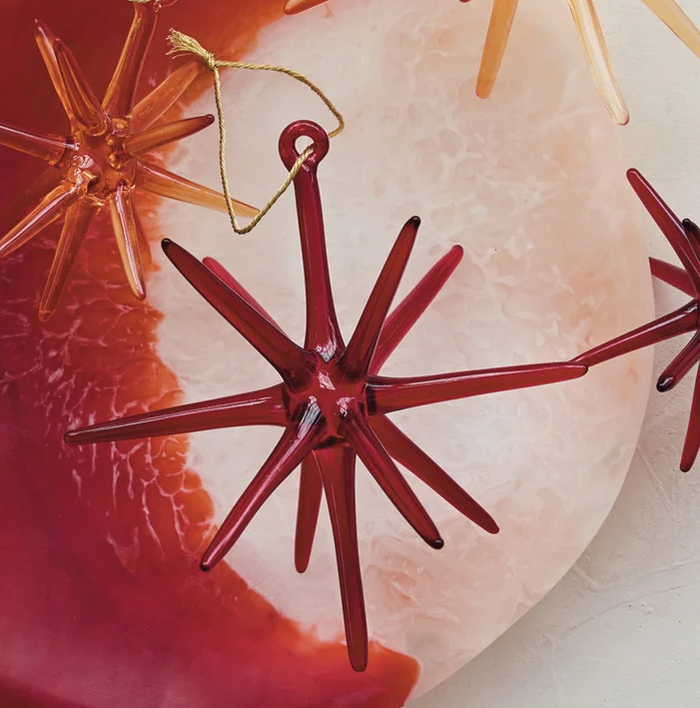 Handmade Glass Star Ornament, Red - 13 Hub Lane   |  Vintage Inspired Ornaments