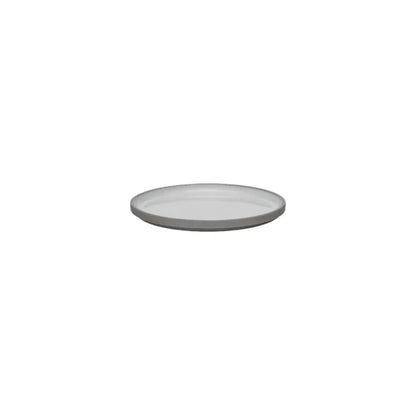 Hasami Porcelain Grey Collection Small Plate in matte grey and glossy ash white, showcasing elegant design and texture.