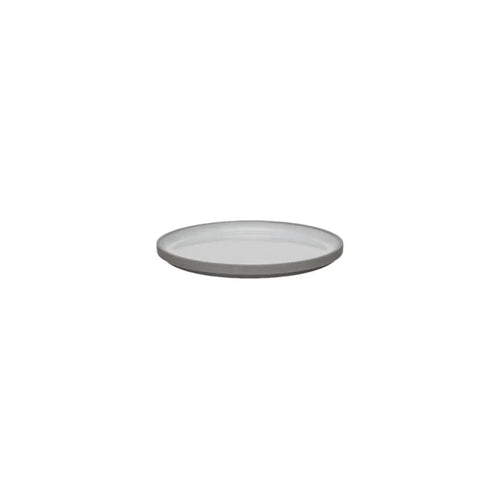 Hasami Porcelain Grey Collection Small Plate in matte grey and glossy ash white, showcasing elegant design and texture.