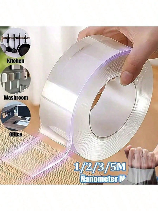 Heavy Duty Double Sided Tape- Reusable, Residue-Free, Strong Adhesive, Multi-Purpose, Removable & Washable, Suitable For Home, Office & Car! Household Items Room Deocr