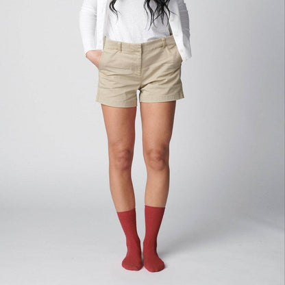 Hooray Sock Co. Everyday Solid Cotton Crew Socks, Terracotta