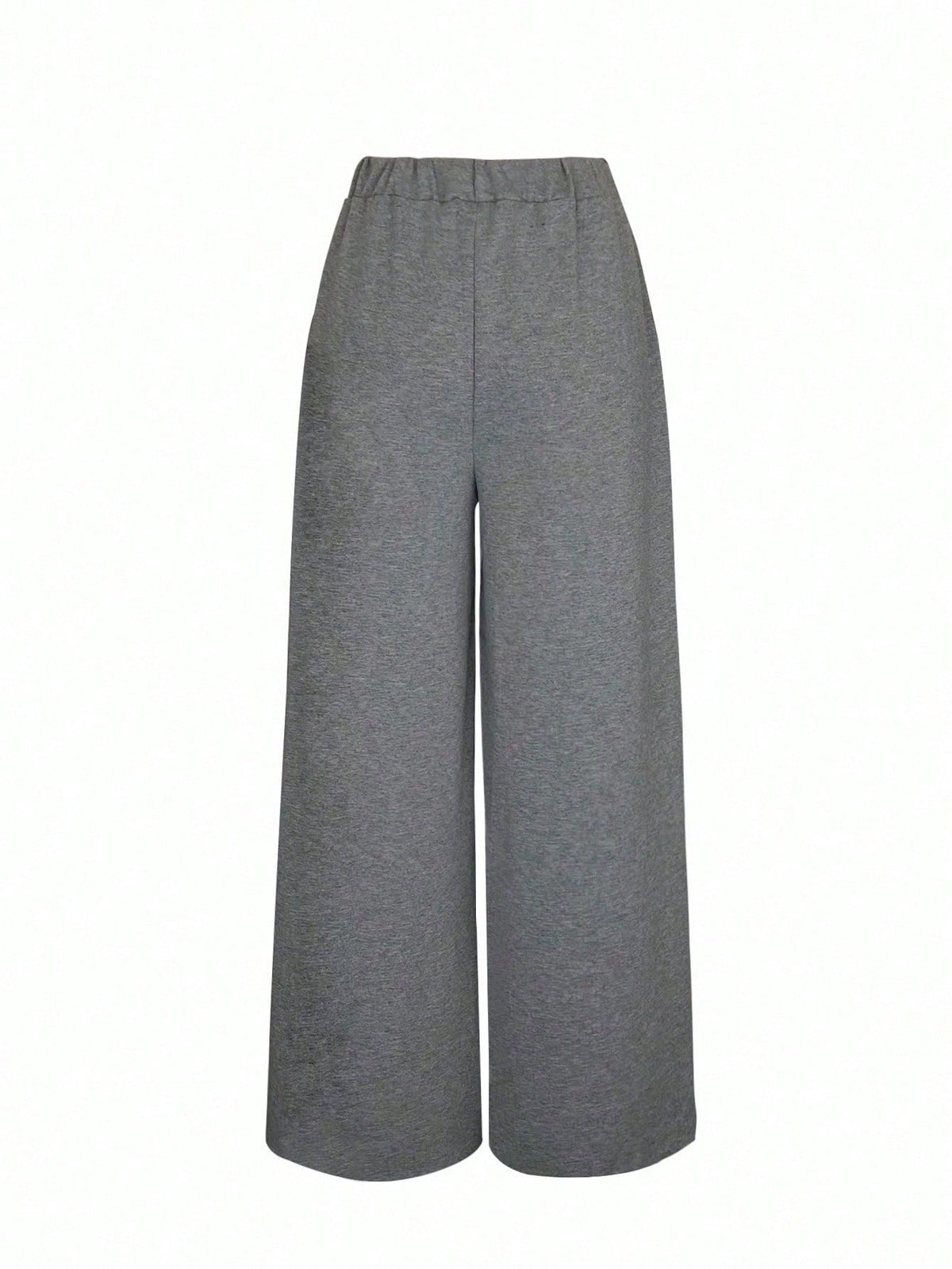 INAWLY Casual Solid Drawstring Waist Wide Leg Pants Fall Cloth For Women