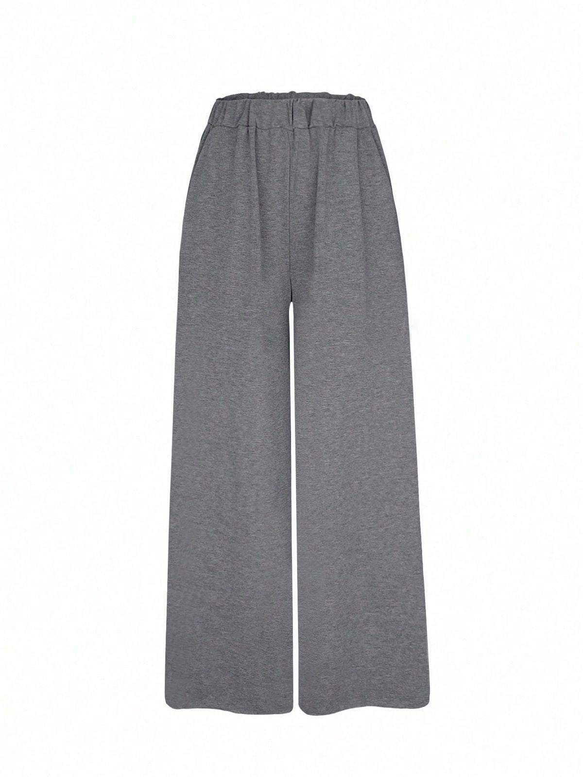 INAWLY Casual Solid Drawstring Waist Wide Leg Pants Fall Cloth For Women
