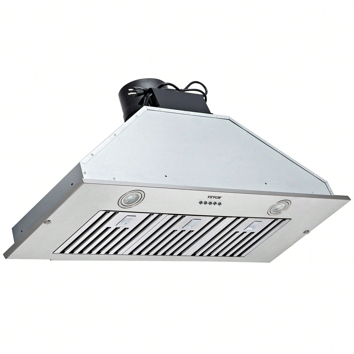 Insert Range Hood, 800CFM 3-Speed, 36 Inch Stainless Steel Built-In Kitchen Vent With Push Button Control LED Lights Baffle Filters, Ducted/Ductless Convertible, ETL Listed