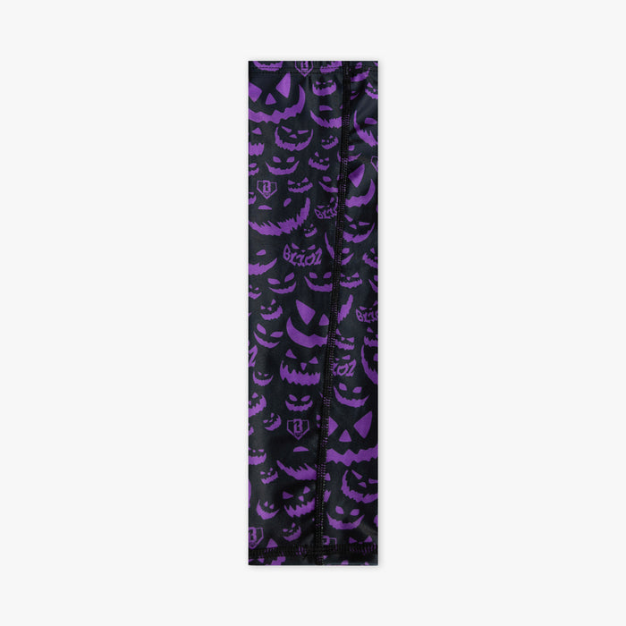 Purple armsleeve with "Jack O' Lantern Team" design