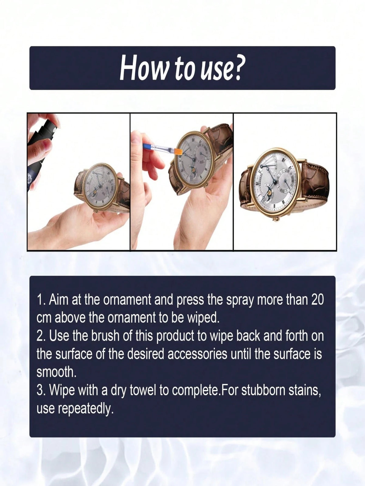 JAYSUING 1pc/Jewelry Cleaner, Suitable For Watches, Diamond Rings, Rust Removal, Stain Removal, Dial Maintenance, Cleaning, Gold Jewelry, 30ml Jewelry Cleaner Watch Ring Spray, Multi-Functional Rust R