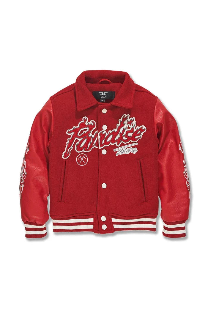 Kids Paradise Tour Varsity Jacket (Red)91632B