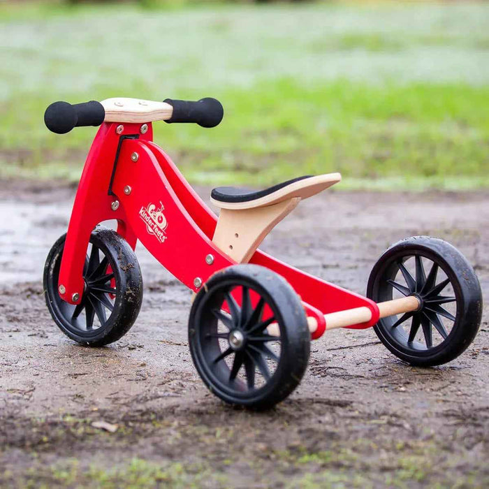 Kinderfeets® Lesen poganjalec Tiny Tot 2v1 Cherry Red Kinderfeets