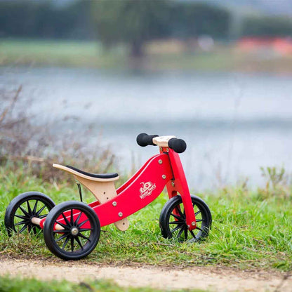 Kinderfeets® Lesen poganjalec Tiny Tot 2v1 Cherry Red Kinderfeets
