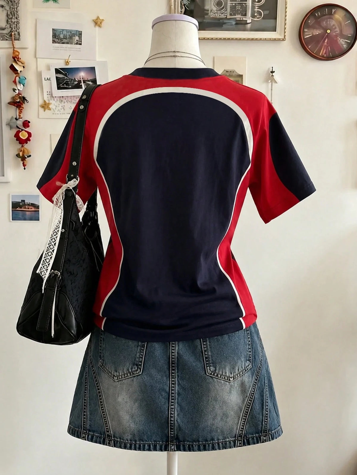 Lalippa Letter & Numeral Print Casual Round Neck Short Sleeve T-Shirt, Gift For Friends