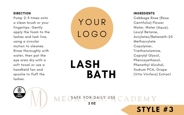 Lash Shampoo x 20 [Includes FREE Private Label] Facial Cleansers Mega Lash Academy