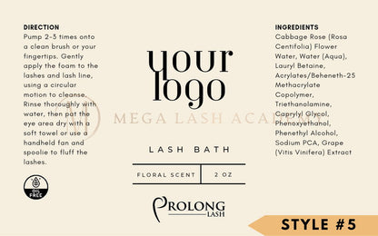 Lash Shampoo x 20 [Includes FREE Private Label] Facial Cleansers Mega Lash Academy