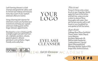 Lash Shampoo x 20 [Includes FREE Private Label] Facial Cleansers Mega Lash Academy