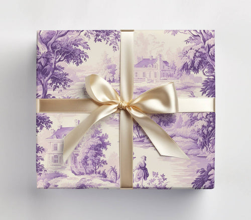 Lavender  Toile Gift Wrap