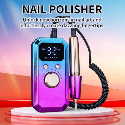 Lightweight, Portable And Easy-To-Operate Nail Drill, Essential Nail Drill And Electric Manicure Set. Can Be Used As Gel Nail Polish Buffer And Ladies Nail Care. Equipped With 13# Grinding Head And 20