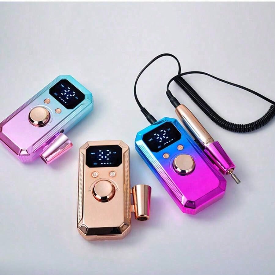 Lightweight, Portable And Easy-To-Operate Nail Drill, Essential Nail Drill And Electric Manicure Set. Can Be Used As Gel Nail Polish Buffer And Ladies Nail Care. Equipped With 13# Grinding Head And 20