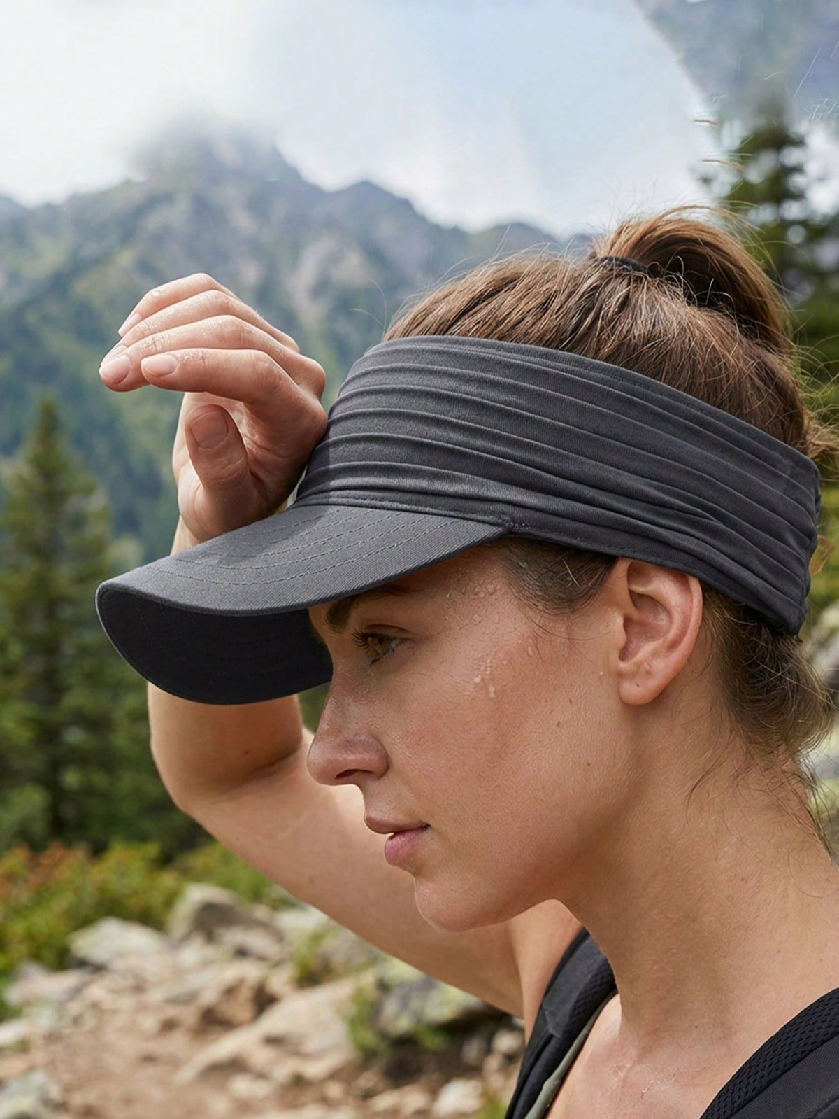 Lightweight Visor Cap With Wide Brim For UV Protection Breathable Golf Hats Women Men Stretchy Tennis Hat Sunshade Athletic Headbands Caps For Summer Beach Vacations Outdoor Running Sports Sun Headwea