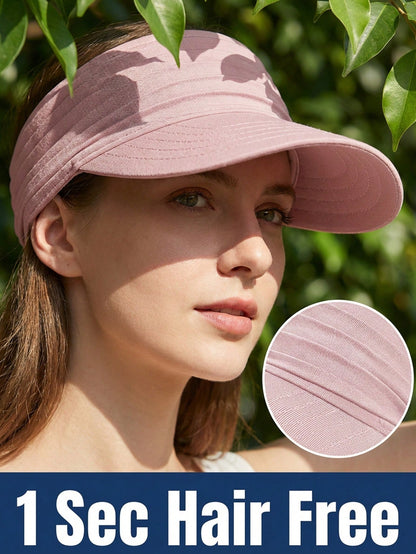 Lightweight Visor Cap With Wide Brim For UV Protection Breathable Golf Hats Women Men Stretchy Tennis Hat Sunshade Athletic Headbands Caps For Summer Beach Vacations Outdoor Running Sports Sun Headwea