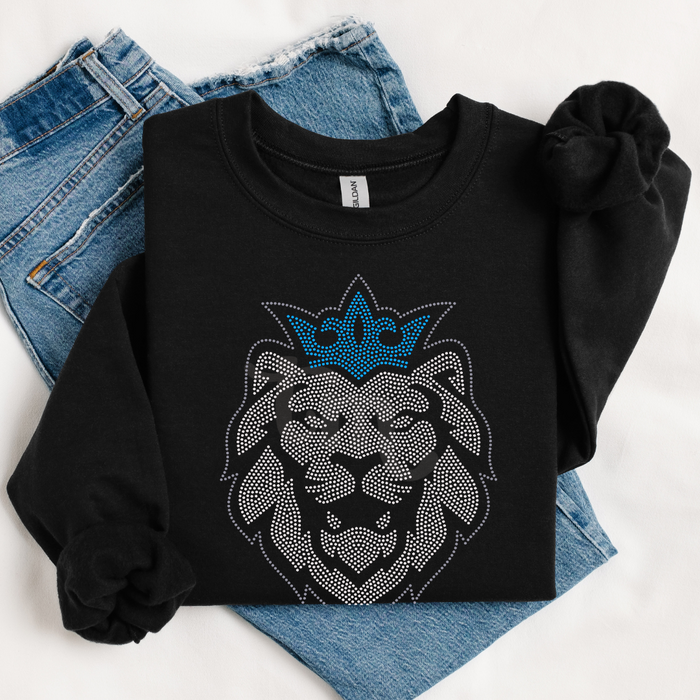 Lion Head with Crown SPANGLES TRANSFER