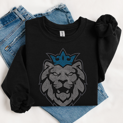 Lion Head with Crown SPANGLES TRANSFER