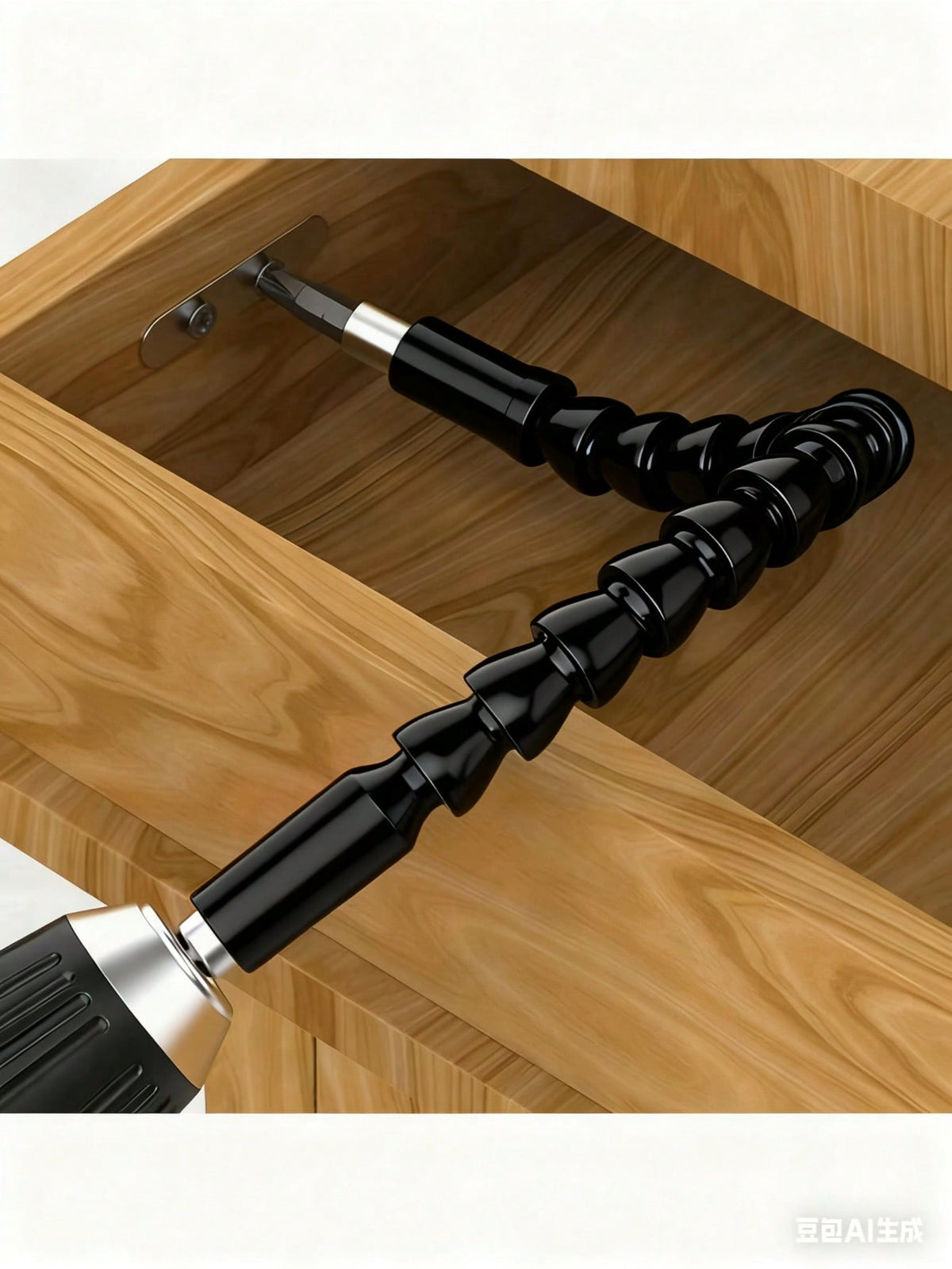 Luckybutterfy 1pc Universal Flexible Drill Extension Rod, Electric Screwdriver Drill Adapter: 360° Multi-Angle Connection Rod, Suitable For Precise Drilling In Tight Spaces, Fits Any Drill Bit- No Ex