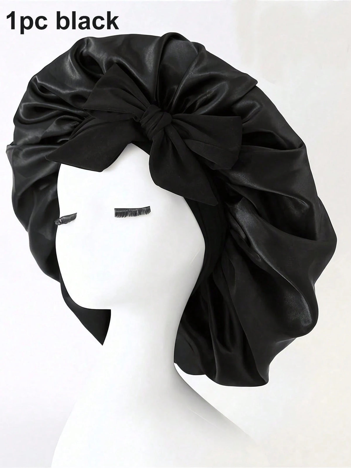 Luxury Satin Silk Headscarf With Adjustable Tie, Lightweight Hair Protection Cap, Suitable For All-Night Wear, Comfortable Hair Care And Washing, Unisex Bowknot Faux Silk Wide-Brim Sleep Cap Headscarf