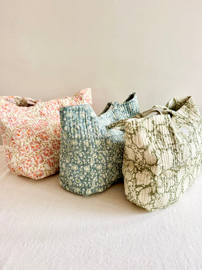 Market Tote -Blue Green
