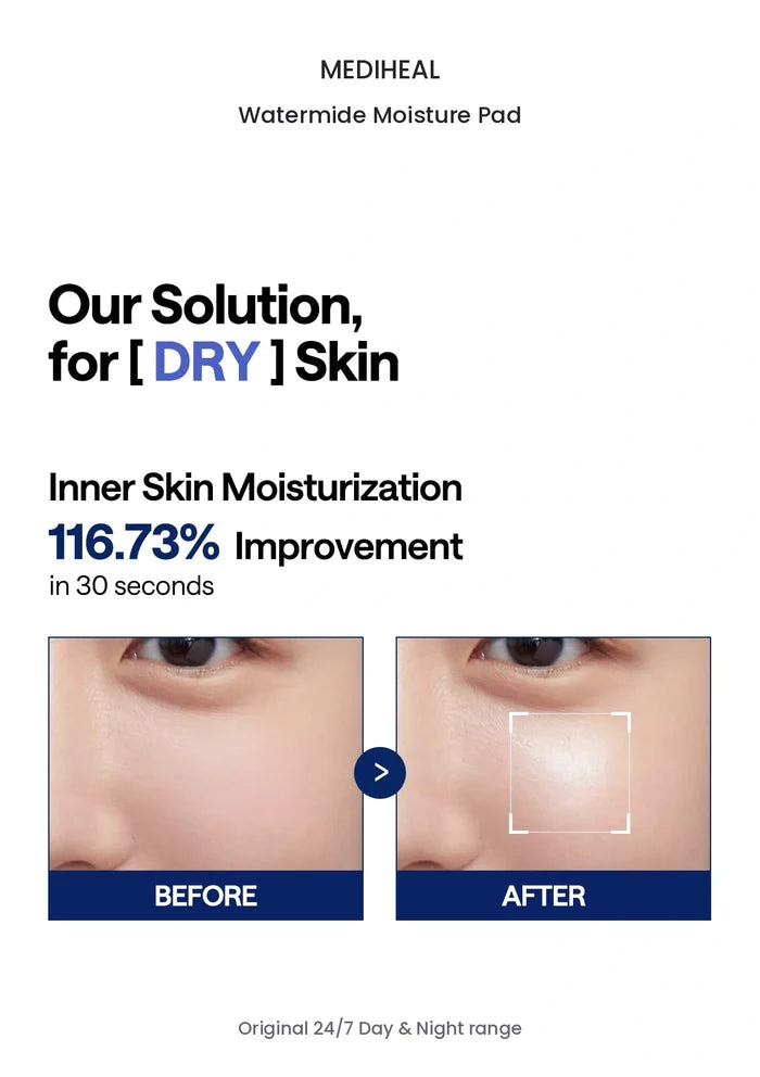 MEDIHEAL Watermide Moisture Pad original results information