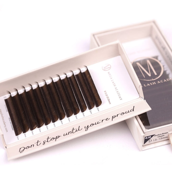 Medium Brown Classic Lash Tray Lash Trays Mega Lash Academy