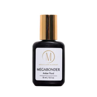 Bottle of Megabonder 2 in 1 Glue Booster Superbonder for Lash Extensions Glue Adhesives from Mega Lash Academy