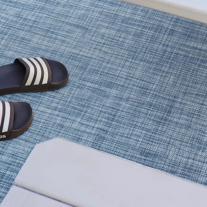 Mini Basketweave Floor Mats, Chambray