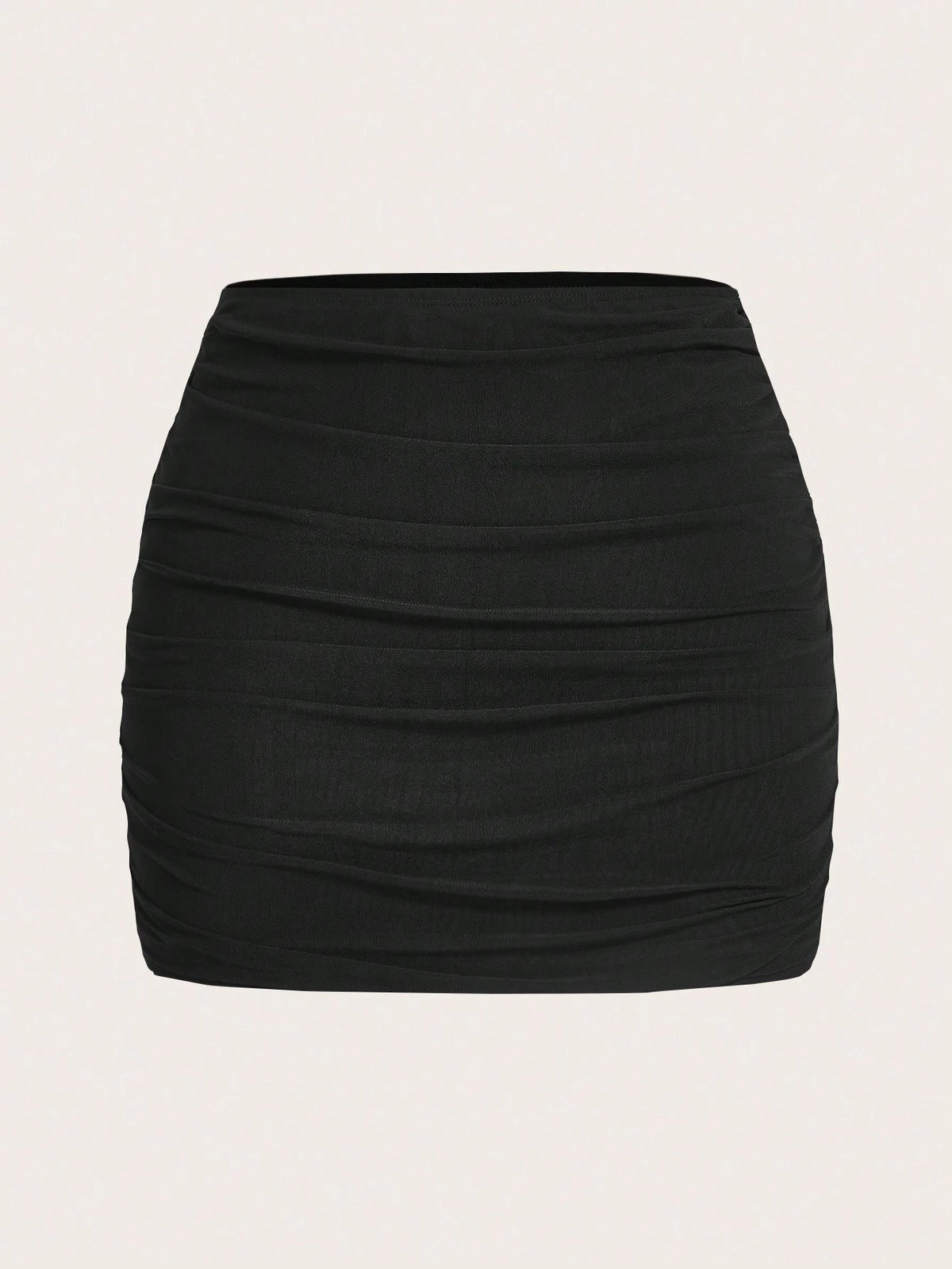 MOD Mesh Double-Layer See Through Hip-Wrapped Mini Skirt