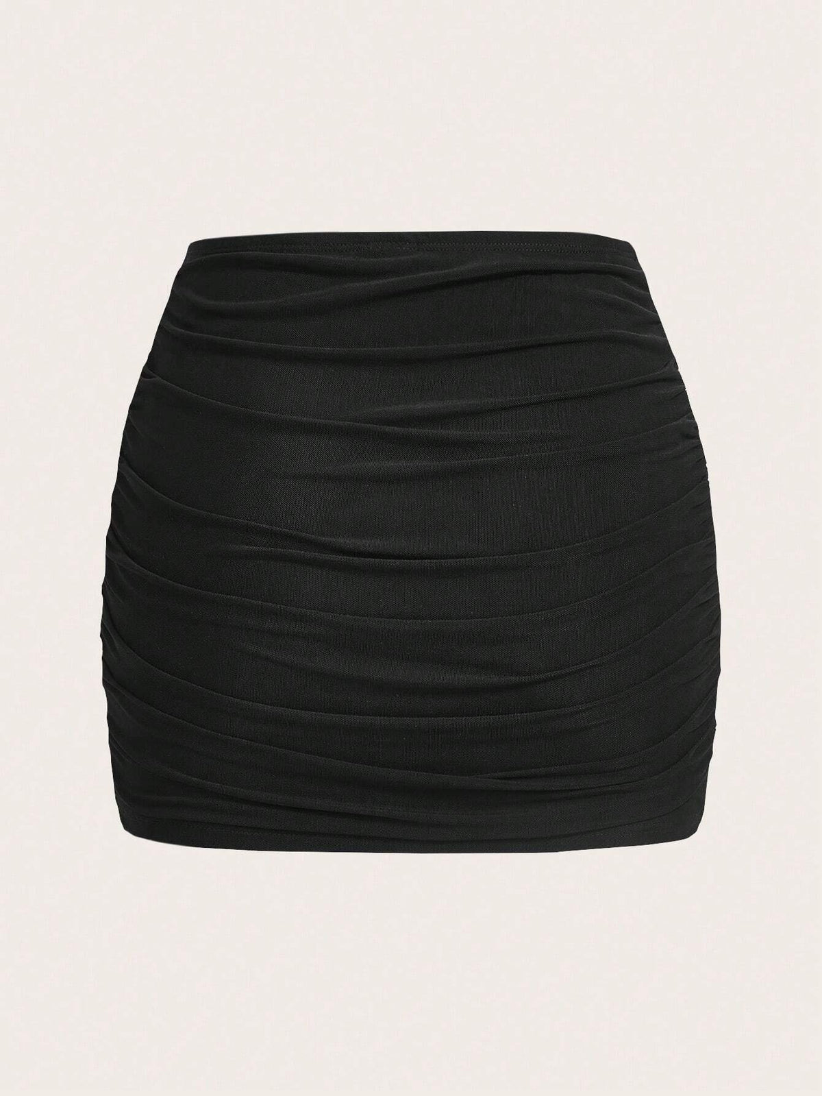 MOD Mesh Double-Layer See Through Hip-Wrapped Mini Skirt
