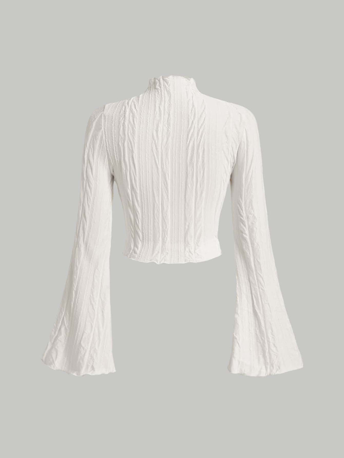 MOD Mock Neck Lettuce Trim Tee