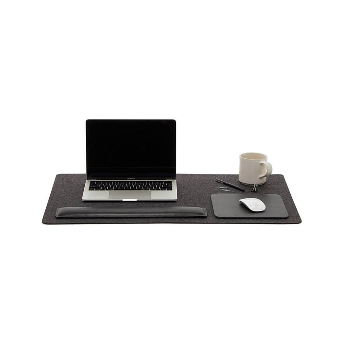 Mosen Large Merino Wool Felt Desk Pad, Charcoal