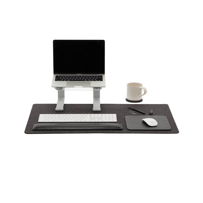 Mosen Large Merino Wool Felt Desk Pad, Charcoal
