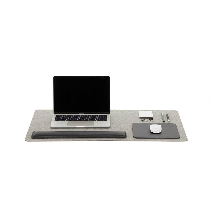 Mosen Large Merino Wool Felt Desk Pad, Granite