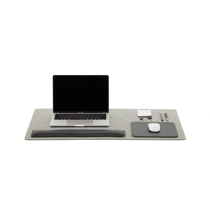 Mosen Large Merino Wool Felt Desk Pad, Granite