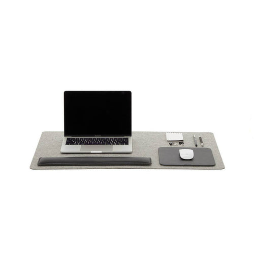 Mosen Large Merino Wool Felt Desk Pad, Granite