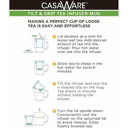 Mug + Infuser, Various Colors, 16 oz
